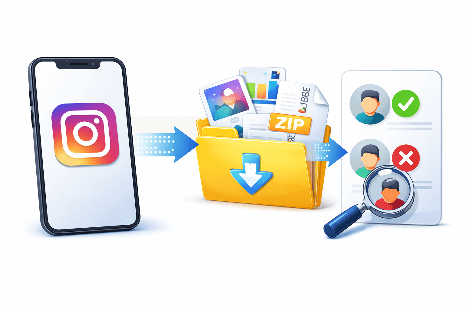 Pantalla de Instagram: Exportar tu información — tutorial para descargar tu ZIP